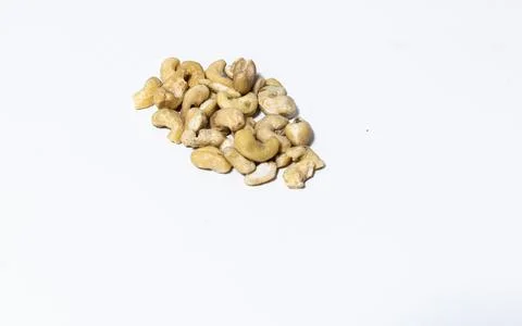 Cashew nuts on white table Stock-Fotos
