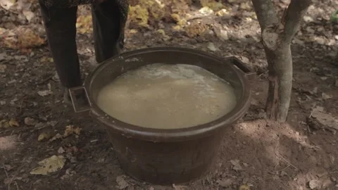 Cashew preparation for drinks 스톡 동영상 146457105