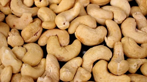 Cashew seed nut looping texture pattern closeup video Stock-Footage 99013038