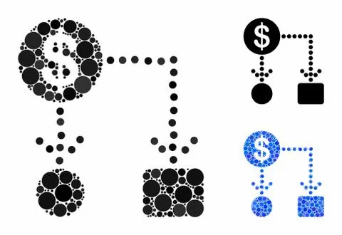 Cashflow Composition Icon of Circles Stockillustratie