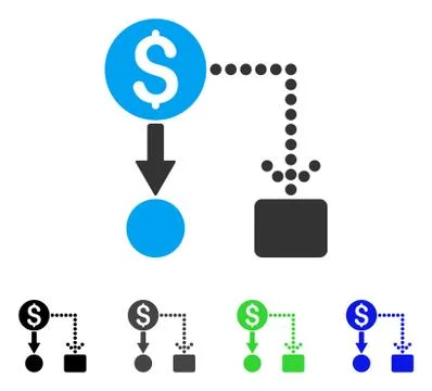 Cashflow Flat Icon Stock Illustration
