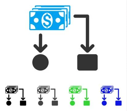 Cashflow Flat Icon Stock Illustration