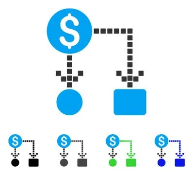 Cashflow Flat Icon Stock Illustration