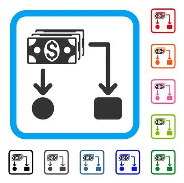 Cashflow Framed Icon Stockillustratie