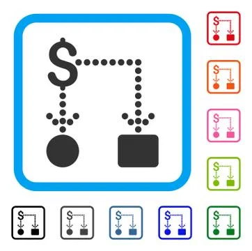Cashflow Framed Icon Stockillustratie