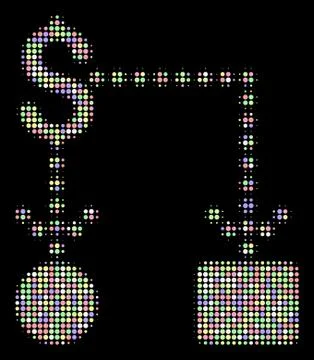 Cashflow Halftone Composition of Circles Illustrazione stock