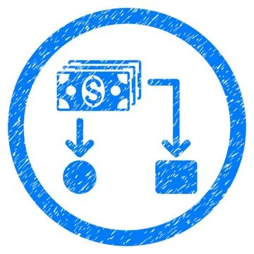 Cashflow Rounded Grainy Icon 库存插图