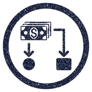 Cashflow Rounded Grainy Icon 库存插图