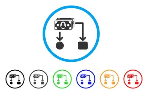 Cashflow Rounded Icon Illustrazione stock