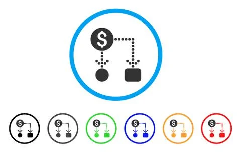 Cashflow Rounded Icon Stock Illustration