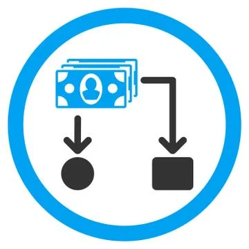 Cashflow Rounded Vector Icon Illustrazione stock