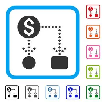Cashflow Scheme Framed Icon 库存插图
