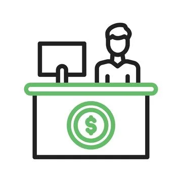 Cashier Icon Image. Stock Illustration