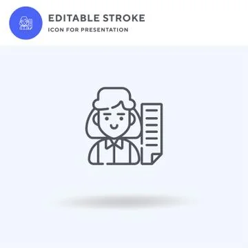 Cashier icon vector, filled flat sign, solid pictogram isolated on white, logo Stock Illustration