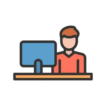 Cashier icon vector image. Stock Illustration