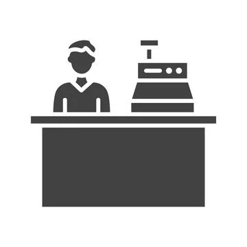 Cashier icon vector image. Stock-Illustration