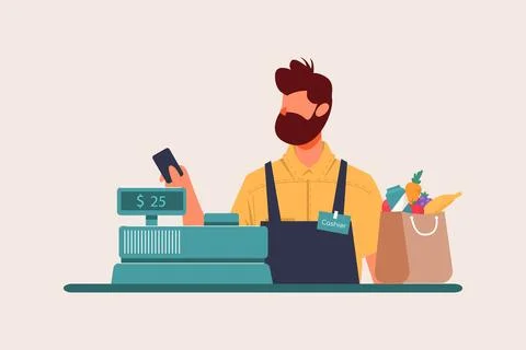 Cashier Stock Illustration