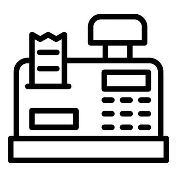 Cashier machine Vector Icon Design Illustration Stock Illustration