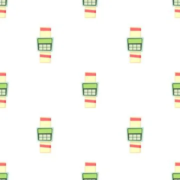 Cashier pattern seamless vector Stock Illustration