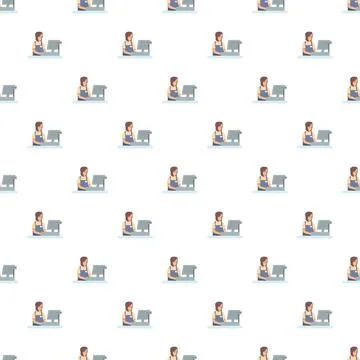 Cashier service pattern repetitive background illustration 스톡 일러스트