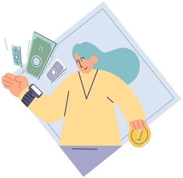 Cashless. NFC-enabled cards cbe used for tap-and-go payments at compatible Illustrazione stock