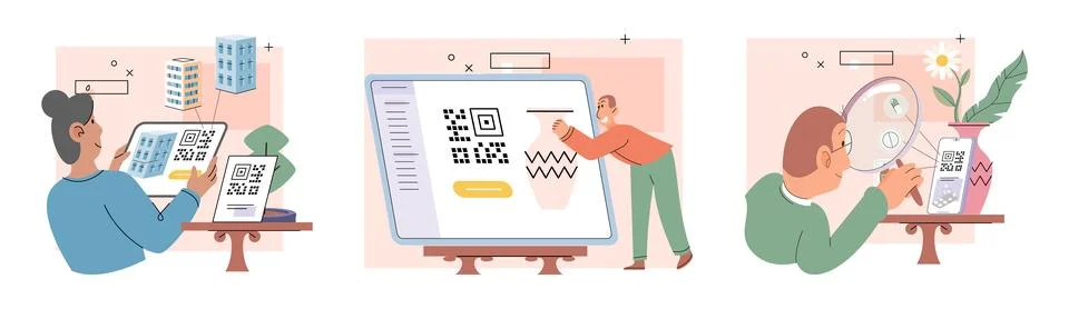 Cashless. NFC-enabled devices cbe used for contactless payments at compatible Stock Illustration