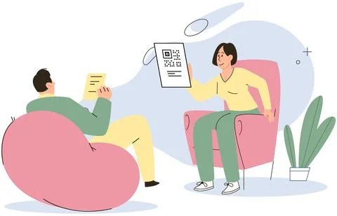 Cashless. Online payment platforms often offer buyer protection and dispute Stock Illustration