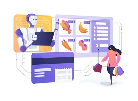 Cashless Store Technology abstract concept vector illustration. Stockillustratie