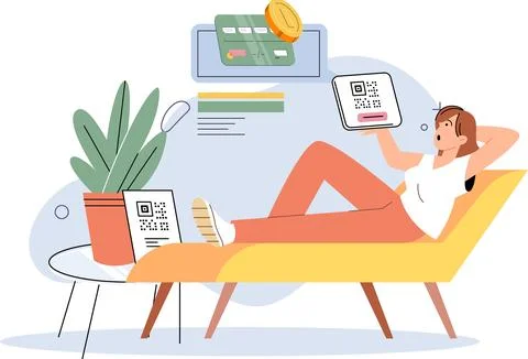 Cashless. Touchless payment systems are designed to be user-friendly and Ilustração Stock