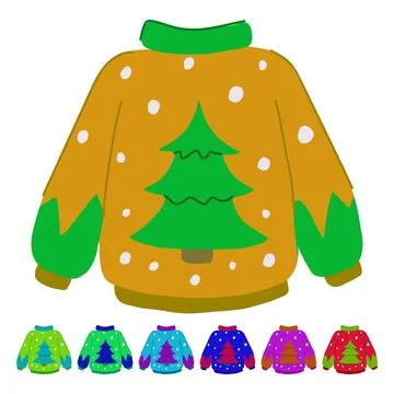 Cashmere winter sweater cozy vector cartoon graphic Stock Illustration