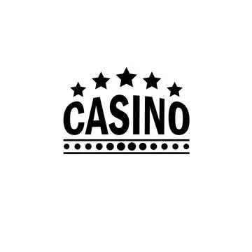 Casino Banner, Retro Billboard Solid Flat Vector Icon Isolated on White Backg Stock Illustration