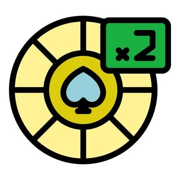 Casino bingo chips icon vector flat Stock Illustration