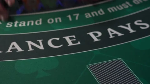 Casino Black Jack table Video stock 144092762