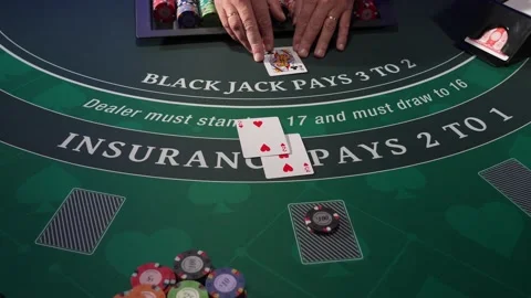 Casino Black Jack table Video stock 144099107
