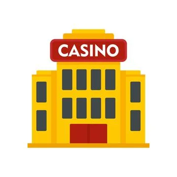 Casino building icon flat isolated Ilustración de archivo