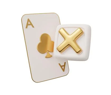 Casino cancel cross button 3d render minimal creative gambling illustration Illustration