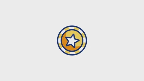 Casino Chip Animated Icon Stock Footage 320226163