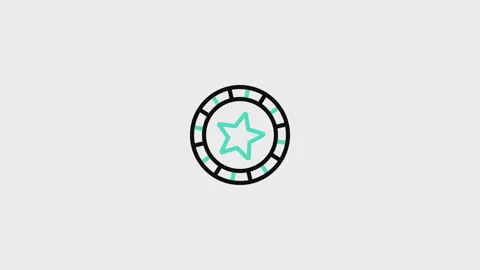 Casino Chip Animated Icon Stock Footage 320226167