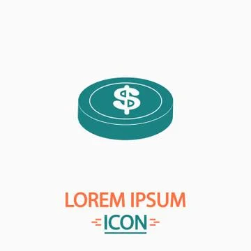 Casino chip computer symbol Stock Illustration