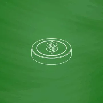 Casino chip computer symbol Stock Illustration