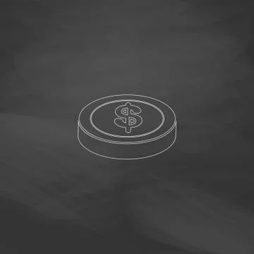 Casino chip computer symbol Stock Illustration