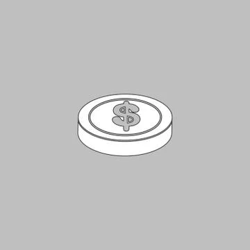 Casino chip computer symbol Stock Illustration