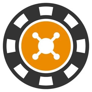 Casino Chip Flat Icon Stock Illustration