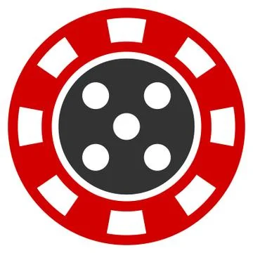 Casino Chip Flat Icon Stock Illustration