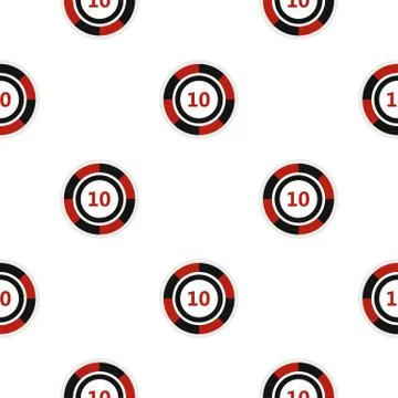 Casino chip pattern flat Stock Illustration
