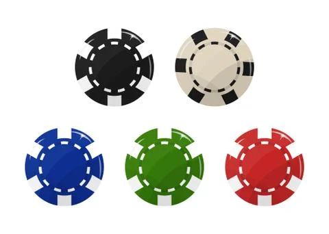 Casino chip set. Stock Illustration