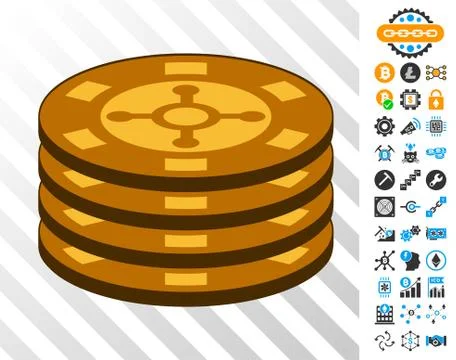 Casino Chip Stack Cards with Bonus イラスト素材