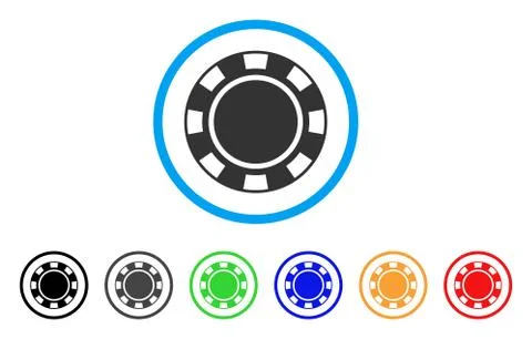 Casino Chip Vector Icon Stock Illustration