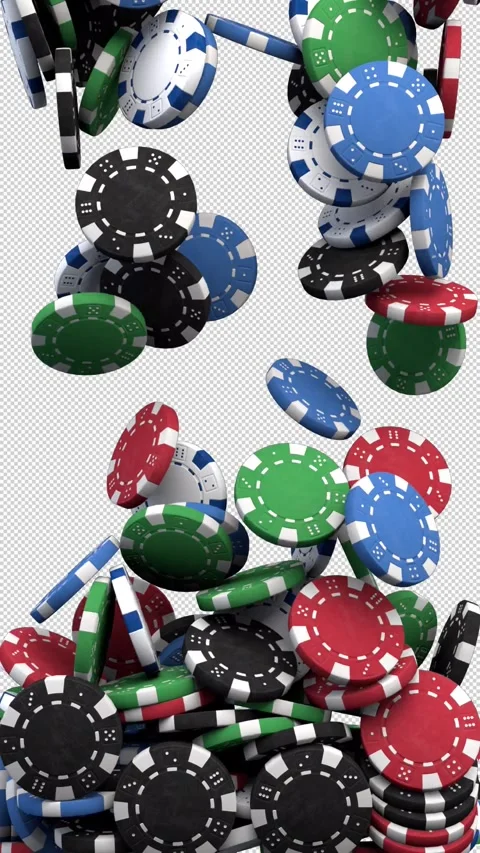 Casino chips – 3d render with alpha channel. Stock Footage 315161849