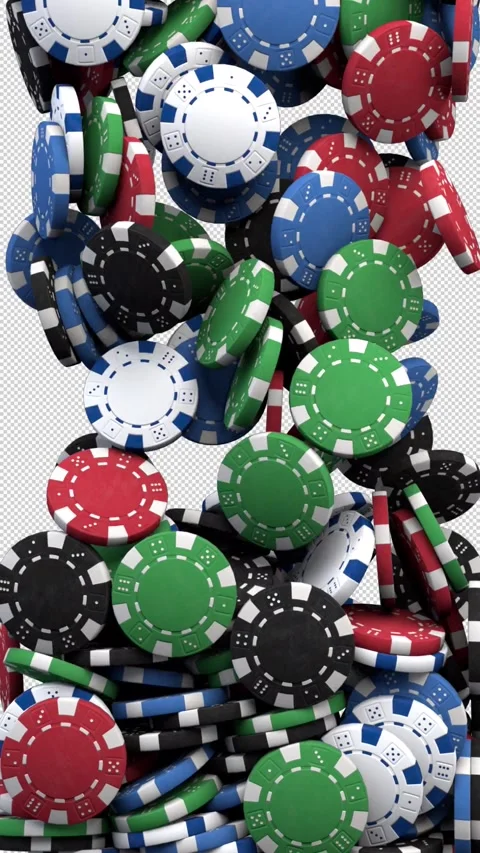 Casino chips – 3d render with alpha channel. Stock Footage 315162315